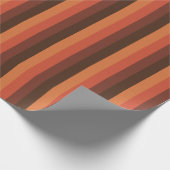 Cool Retro 70s Stripes Brown Oranje Tangerine Cadeaupapier (Hoek)