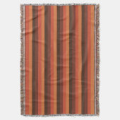 Cool Retro 70s Stripes Brown Oranje Tangerine Deken (Voorkant Verticaal)