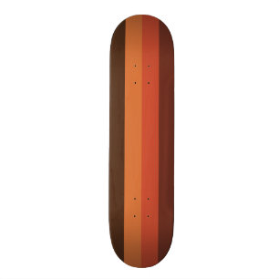 Cool Retro 70s Stripes Brown Oranje Tangerine Persoonlijk Skateboard