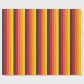 Cool Retro 70s Stripes Oranje Yellow Red Cadeaupapier (Vlak)