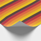 Cool Retro 70s Stripes Oranje Yellow Red Cadeaupapier (Hoek)