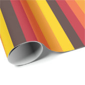 Cool Retro 70s Stripes Oranje Yellow Red Cadeaupapier (Rol Hoek)