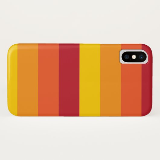 Cool Retro 70s Stripes Oranje Yellow Red Case-Mate iPhone Case (Achterkant (horizontaal))