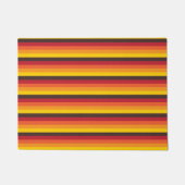 Cool Retro 70s Stripes Oranje Yellow Red Deurmat (Voorkant)