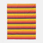 Cool Retro 70s Stripes Oranje Yellow Red Fleece Deken (Voorkant)