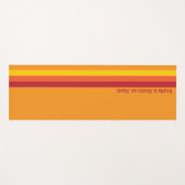 Cool Retro 70s Stripes Oranje Yellow Red Yoga Mat (Voorkant (horizontaal))