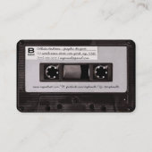 Cool Retro 80's Cassettebandje Mixtape Visitekaartje (Achterkant)