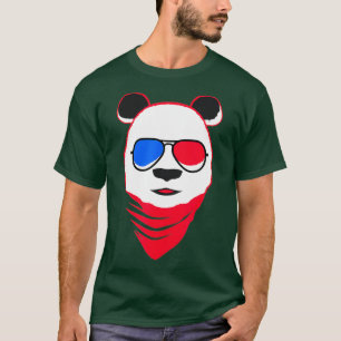 Cool Retro  80s Disco Party Panda Beer T-shirt