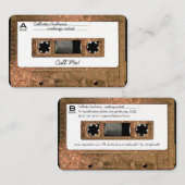 Cool Retro 80's Gold Glitter Cassettebandje Mixtap Visitekaartje (Voorkant / Achterkant)