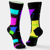 COOL RETRO 80s NEON VORMT NAAM FUNKY Sokken (Gebogen)
