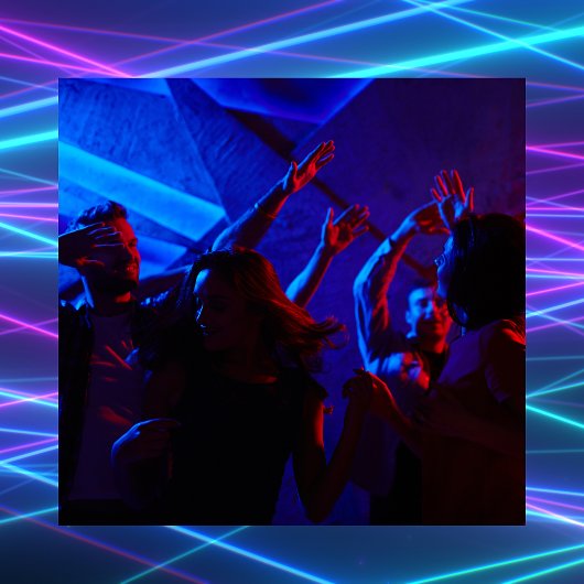 Cool Retro 80's New Wave Afstuderen Afstudeerder P Kaart