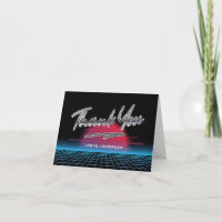 Cool Retro 80's New Wave Afstuderen bedankje