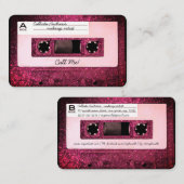 Cool Retro 80's Pink Glitter Cassettebandje Mixtap Visitekaartje (Voorkant / Achterkant)