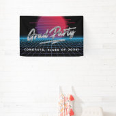 Cool Retro 80's Synthwave New Wave Afstudeerder Pa Spandoek (Insitu)