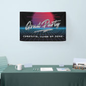 Cool Retro 80's Synthwave New Wave Afstudeerder Pa Spandoek (Beurs)