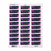 Cool Retro 80's Synthwave New Wave Retouradres Etiket (Full Sheet)