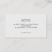 Cool Retro Abstract Gold Makeup Artist Cool Sylish Visitekaartje (Achterkant)