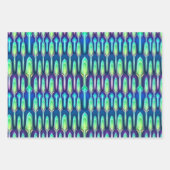 Cool Retro Abstract Mushroom Crystal Pattern Inpakpapier Vel (Voorkant 2)