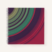 Cool Retro Abstract Record Grooves Pattern Notitieboek (Voorkant)