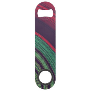 Cool Retro Abstracte Platen Groeven Patroon Speed Flessenopener