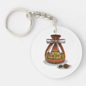 Cool retro afbeelding l Coffee bag l Espresso l Br Sleutelhanger (Voorkant)