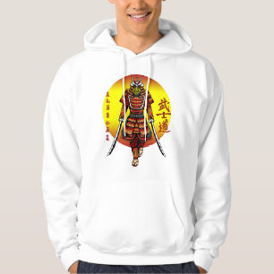 Cool Retro Armored Samurai met 2 Katanas Hoodie