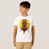 Cool Retro Armored Samurai met 2 Katanas T-shirt (Voorkant volledig)