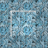 Cool Retro Artistic Abstract Waves Patroon Stof (Delen)
