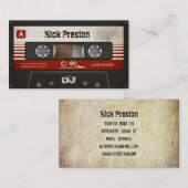 Cool Retro Audio Cassette | DJ Professional Visitekaartje (Voorkant / Achterkant)