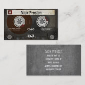 Cool Retro Audio Cassette | DJ Professional Visitekaartje (Voorkant / Achterkant)