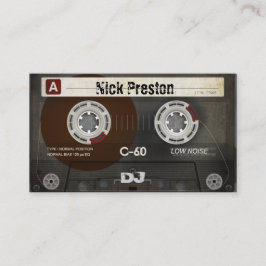 Cool Retro Audio Cassette | DJ Professional Visitekaartje