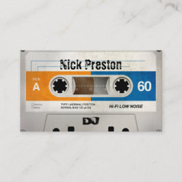 Cool Retro Audio Cassette | DJ Professional Visitekaartje