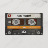 Cool Retro Audio Cassette | DJ Professional Visitekaartje (Voorkant)