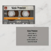 Cool Retro Audio Cassette | DJ Professional Visitekaartje (Voorkant / Achterkant)