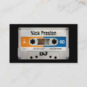 Cool Retro Audio Cassette   DJ Professional Visitekaartje