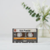 Cool Retro Audio Cassette | DJ Professional Visitekaartje (Staand voorkant)