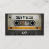 Cool Retro Audio Cassette | DJ Professional Visitekaartje (Voorkant)