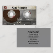 Cool Retro Audio Cassette | DJ Professional Visitekaartje (Voorkant / Achterkant)