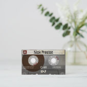 Cool Retro Audio Cassette | DJ Professional Visitekaartje (Staand voorkant)