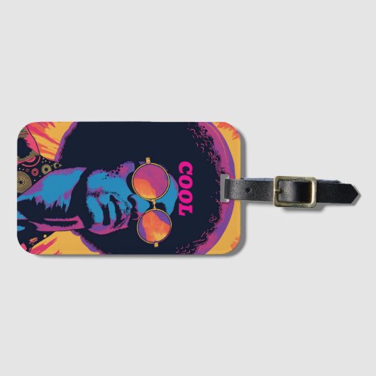 Cool/Retro-Bagagelabel Bagagelabel (Voorkant (horizontaal))