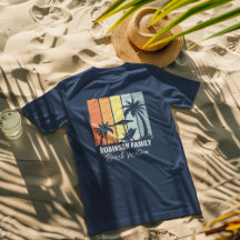 Cool Retro Beach Vakantie Familie reis Navy Blue