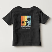 Cool Retro Beach Vakantie Gepersonaliseerd Kinder Shirts (Voorkant)