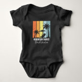 Cool Retro Beach Vakantie Gepersonaliseerd Romper (Voorkant)