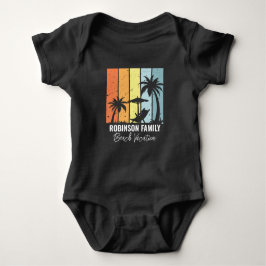 Cool Retro Beach Vakantie Gepersonaliseerd Romper