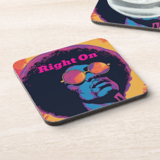 Cool/Retro Beverage Coaster Bier Onderzetter (Linkerzijde)