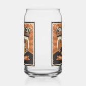 Cool retro  bierliefhebbers blikvorm glas (Links)