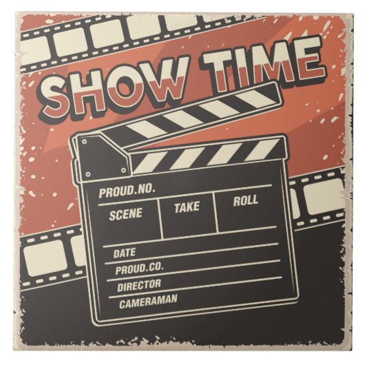 Cool retro bioscoop tegeltje (Voorkant)