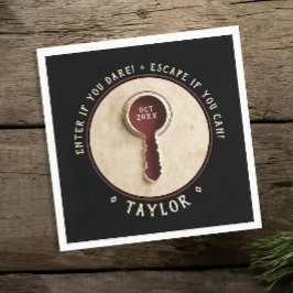 Cool Retro  Black Spy Escape Room Adventure Servet