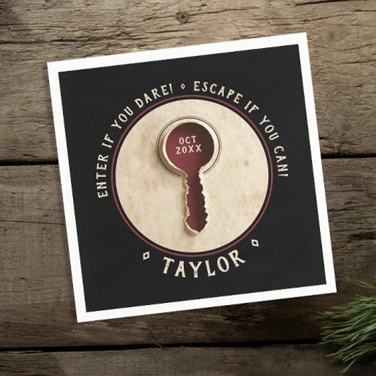 Cool Retro  Black Spy Escape Room Adventure Servet