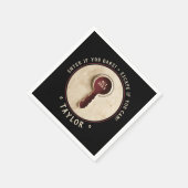 Cool Retro  Black Spy Escape Room Adventure Servet (Hoek)